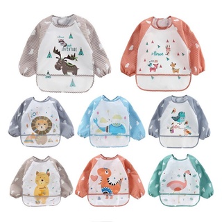 Áo yếm ăn dặm kidandmom BLW cao cấp [Chống thấm nước, có máng chứa thức ăn rơi]