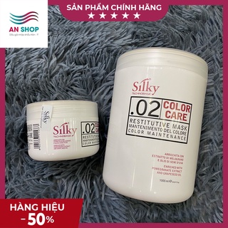 Kem hấp tóc nhuộm chăm sóc tóc màu phục hồi khô xơ hư tổn giữ bền màu bóng mượt SILKY RESTITUTIVE MASK 250ML/ 1000ML