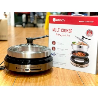 Nồi lẩu nướng Elmich đa năng 2 in 1 EDA-0807 4L công suất 1300W bảo hành chính hãng 12 tháng