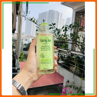 [BAO BÌ MỚI] Nước Hoa Hồng Soothing Facial Toner Simple cân bằng ẩm cho da 200ml