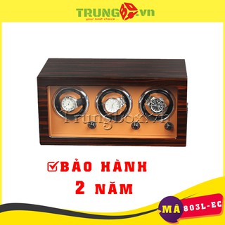 Hộp Đựng Đồng Hồ Cơ 3 Xoay Vỏ Gỗ Sơn Mài - Mã 803L-EC