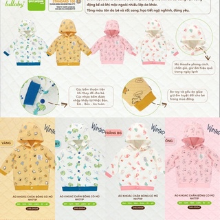 (Hà nam/lullaby)Áo Khoác mũ nỉ Lullaby size 6-9m đến 4y