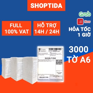 Giấy in nhiệt Shoptida 3000 tờ A6 10*15cm 3 lớp tự dán chống nước, sử dụng cho máy in