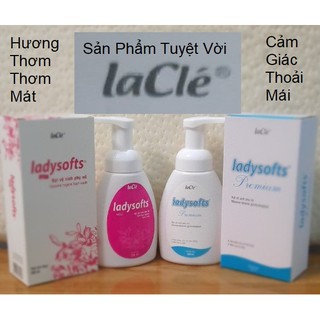 ladysofts Premium (laCle) - Bọt vệ sinh phụ nữ 250ml - Màu Hồng - Màu Xanh