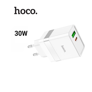 Củ sạc 30W Hoco N21 đầu cắm EU cổng USB/Type-C chất liệu cao cấp cho Smartphone