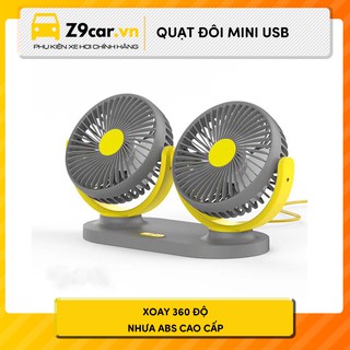 Quạt đôi mini USB xoay 260 độ Đài Loan
