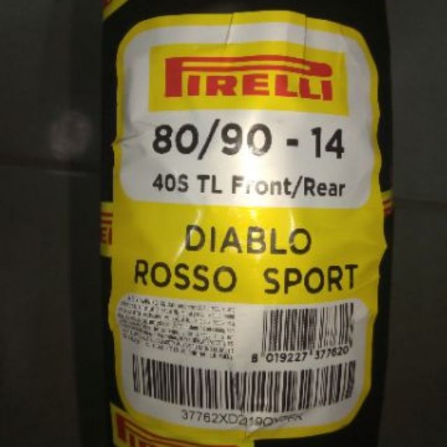 Vỏ Pirelli rosso 80/90-14