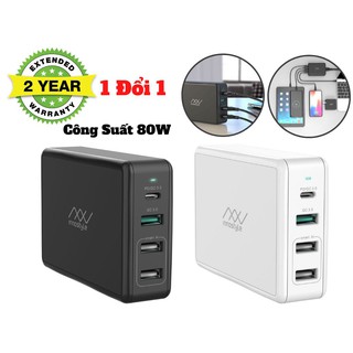 Sạc Đa Cổng Macbook Innostyle GoMAX Pro 80W (USB-C PD 61W + USB-A Smart AI