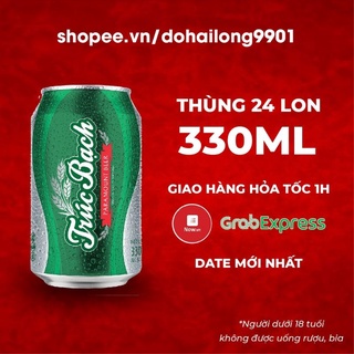 Thùng 24 lon bia Trúc Bạch 330ml