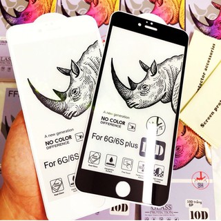 Kính cường lực  10D Tê Giác Loại 1  FREESHIP  Cho 6/7/6Plus/7Plus/ X/XR/XsMax/11/11Pro/11ProMax