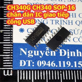2 con CH340G CH340 SOP-16 chân dán IC giao tiếp cổng USB KDE1397