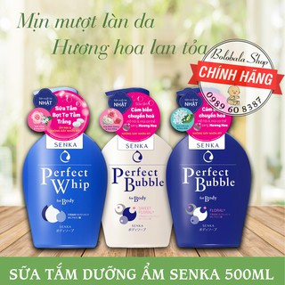 Sữa tắm dưỡng ẩm hương hoa dịu ngọt Senka Perfect Bubble for Body Sweet Floral n 500ml
