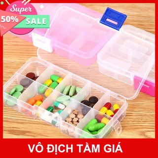 SALE!!! Dụng cụ đựng đồ ăn, trang sức 10 ngăn bằng nhựa