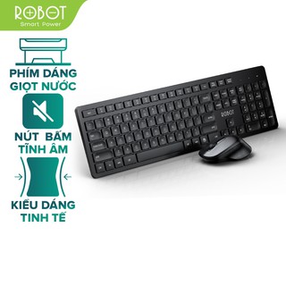 Bộ Bàn Phím Và Chuột Tĩnh Âm Không Dây ROBOT KM4000 2.4GHz Độ Phân Giải 1600DPI - BẢO HÀNH 12 THÁNG
