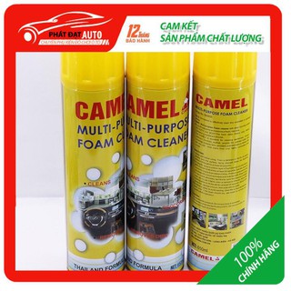 Chai vệ sinh nội thất ô tô đa năng Dạng Bọt Camel - X001