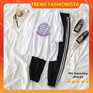 Bộ thể thao Set Quần Jogger Line Phối Áo Thun Tay Lỡ Capsule Corp Unisex cho nam và nữ FREESHIP EXTRA