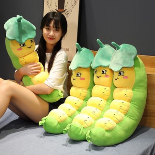 GỐI ÔM/GẤU BÔNG SÂU KHOAI ĐỘI LÁ (40CM--->110CM) G71
