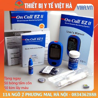 Máy Đo Đường Huyết Acon OnCall Ez II (tặng ngay 50 bông tẩm cồn , 50 kim lấy máu)