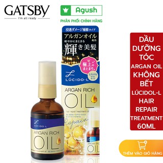 Dầu dưỡng tóc Argan Oil không bết Lucidol-L Hair Repair Treatment 60ml chính hãng bóng mềm mượt tóc khô thơm nước hoa