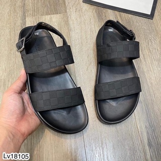 Dép sandal LV Caro - Dép quai ngang thời trang nam - Dép quai hậu nam cao cấp