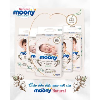 Bỉm dán/quần Moony natural NB63/S58/M46/L38/M46/L36/XL32