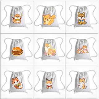 Balo Dây Rút shiba BLRI10 Túi Rút hoạt hình thời trang cute dễ thương idol