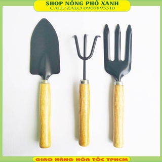 Bộ 3 dụng cụ đào xới đất trồng bonsai và sen đá loại trung