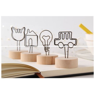Kẹp ảnh, kẹp gỗ kẹp giấy gắn ảnh đế gỗ decor, phụ kiện chụp ảnh trang trí để bàn, treo postcard