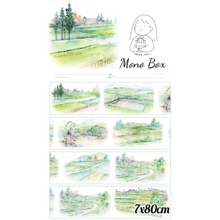 [Chiết 7x80cm] Đoạn Washi tape, băng dán trang trí chủ đề cảnh vật, phong cảnh thiên nhiên làm tranh washi
