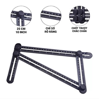 Thước Nhựa Gấp Gọn 4 Khúc Có Nút Trượt Dùng Đo Đạt - Sao Chép - Định Vị Đa Hình