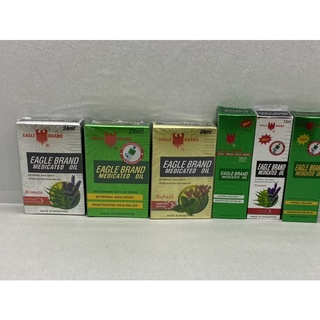 Dầu gió con Ó Eagle Brand 2 nắp  Xanh,Vàng,Trắng 24ml và dạng thanh lăn 10-12ml - Mỹ