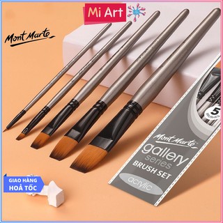 Bộ 5 Cọ Acrylic Mont Marte - Gallery Series Brush Set Acrylic 5pce - BMHS0016