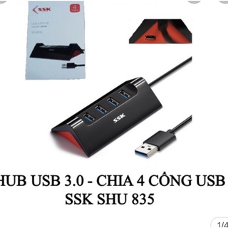 Bộ chia  4 cổng USB 3.0 SSK SHU 835- Hàng chính hãng