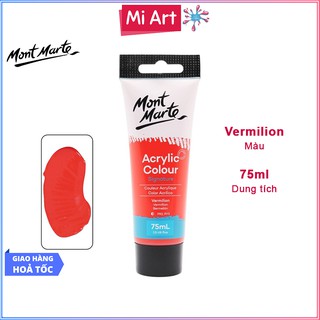 Màu Acrylic Mont Marte 75ml - Vermilion - Acrylic Colour Paint Signature 75ml (2.54oz) - MSCH7509