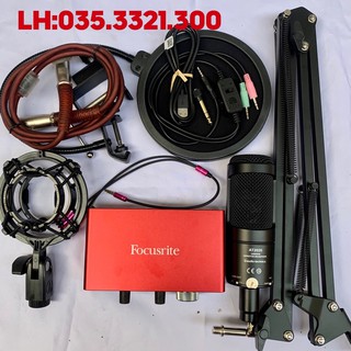 Bộ Sound Card Focusrite SOLO Gen 3(3rd) + Mic TECHNICA AT2035 Đầy Đủ phụ kiện