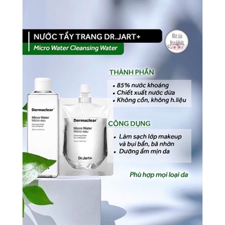 [Tặng kèm  Refill 150ml] Nước tẩy trang Dr.Jart+ Dermaclear Micro Water