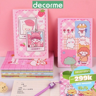 Sổ tay Mini Hoạt hình Cute A5 60 trang DecorMe Note book dễ thương