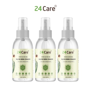 Combo 3 xịt khử mùi thơm phòng Bạch Đàn Chanh 24Care 50ml/chai