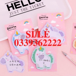 [ COCOLOVE ] Tệp giấy ghi chú UNICORN hoạt hình 30 tờ tiện lợi (GGC30)  HAIANHSHOP