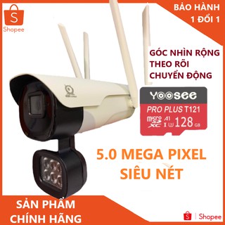 Camera Wifi Camera ngoài trời FULL HD 5.0 mpx Kèm thẻ nhớ chính hãng bảo hành 3 năm