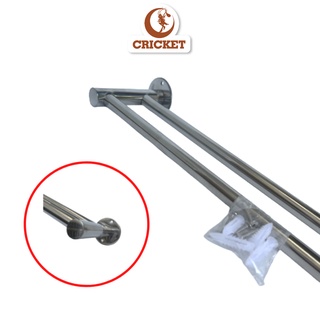 Thanh Treo Khăn ĐÔI 2 Thanh INOX 304 60cm (KBMK08) - Nôi thất phòng tắm tiện lợi