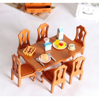 Mô hình bộ bàn ghế 1/12 trang trí nhà búp bê OB11