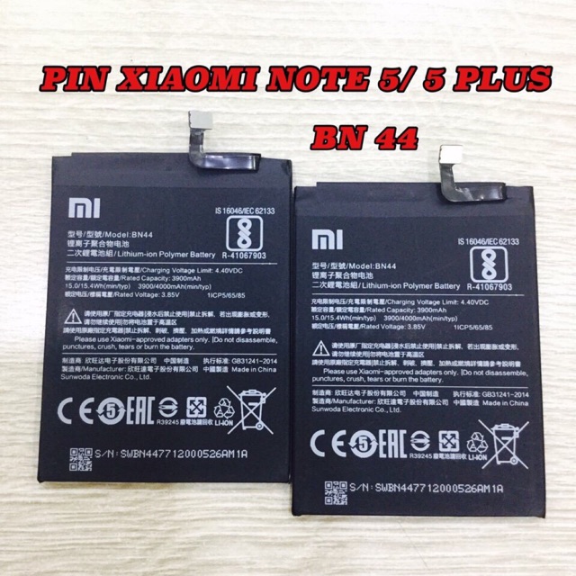 Pin Xiaomi Note 5/5 Plus(BN44)