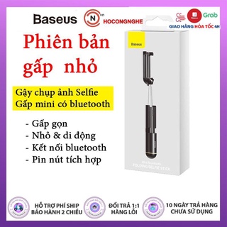 CHÍNH HÃNG Gậy chụp ảnh tự sướng không dây BASEUS mini cho iphone Samsung Xiaomi OPPO kết nối Bluetooth - Gậy tripod