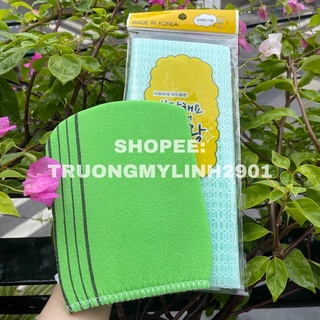 Combo Khăn Kỳ Lưng &amp; Găng Tay Tẩy Da Chết  Hàn Quốc