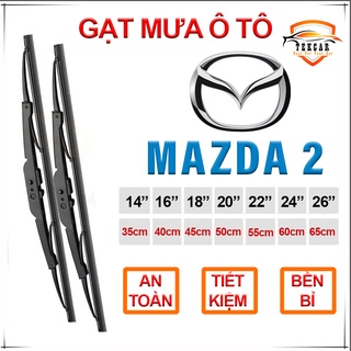 [1 CẶP ] Gạt mưa ô tô xe Mazda 2 cần gạt kính khung xương sắt lưỡi silicon lưỡi gạt nước mưa oto xe hơi