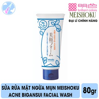 Sữa Rửa Mặt Ngừa Mụn Meishoku Acne Bigansui Facial Wash 80G