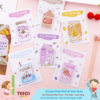 Sticker Giấy Note  Dán Trang Trí Sổ Tay Nhật Ký Điện Thoại Hình Nước Hoa Quả Xinh Xắn T079