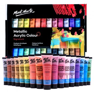 BỘ MÀU METALLIC ACRYLIC MONT MARTE BỘ 12/24/36 MÀU, TUÝP 36 ML