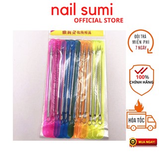 Cây nặn mụn 2 đầu chuyên nặn mụn trứng cá, đầu đen Hàn Quốc túi 12 cây
